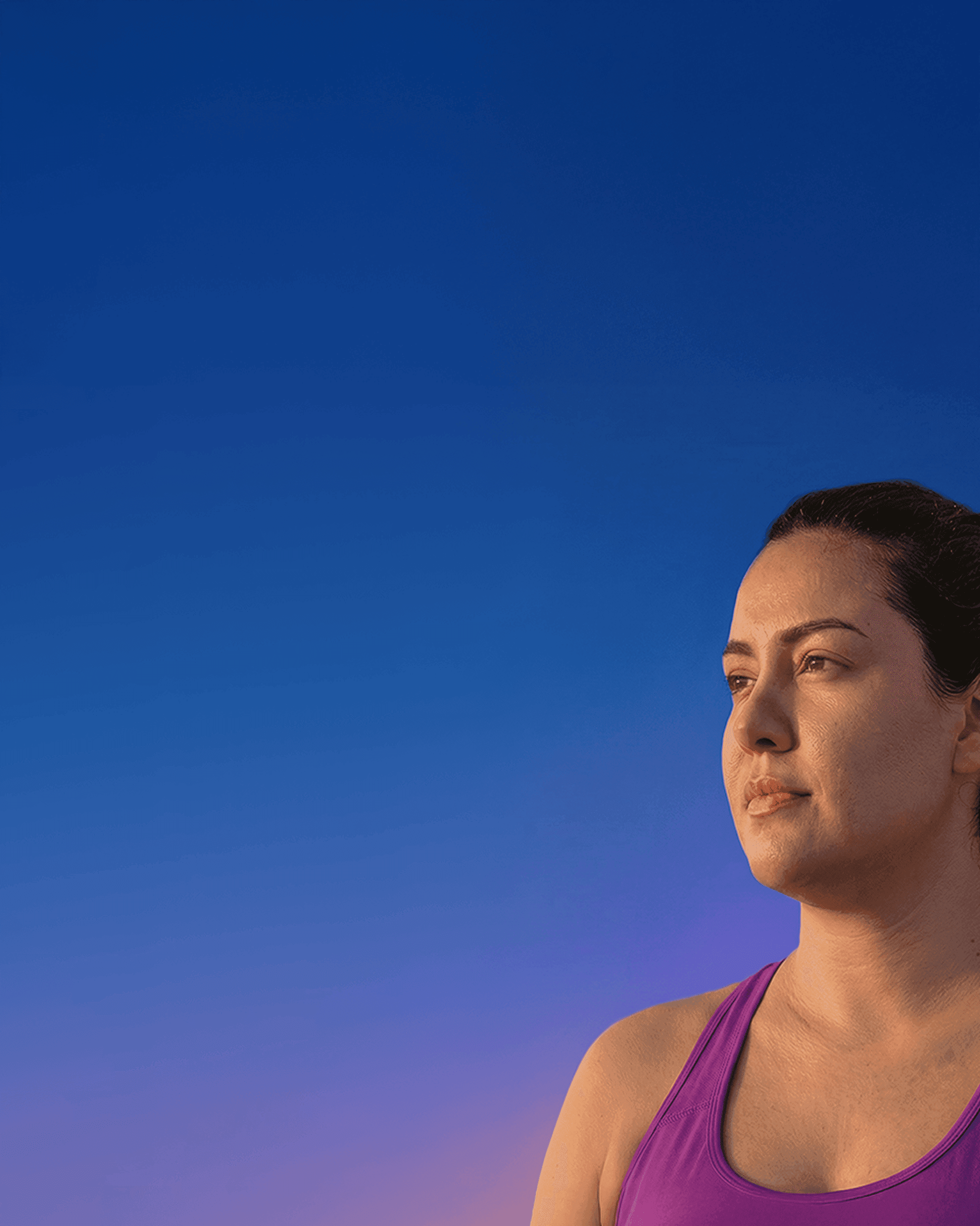 Abstract blue gradient background for the GLP-1 promotion